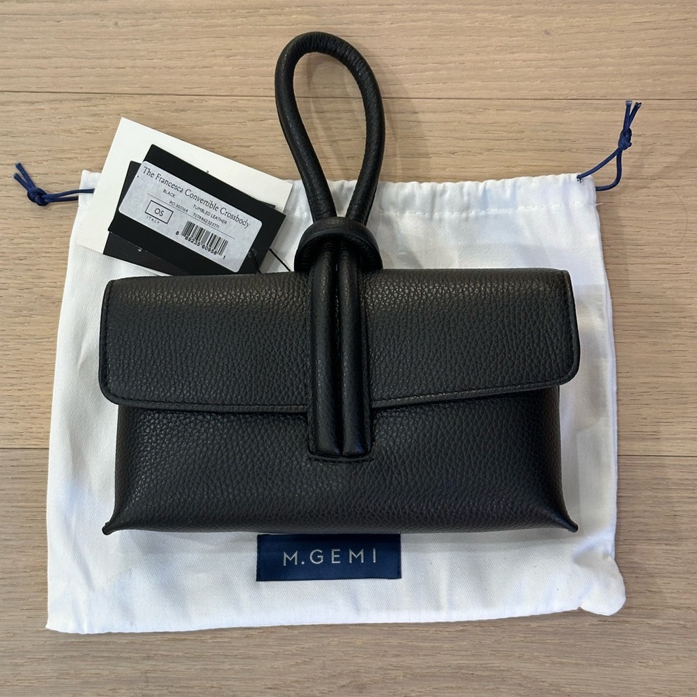 NWT - M.Gemi The Francesca Convertible Crossbody (black) - Picture 7 of 10